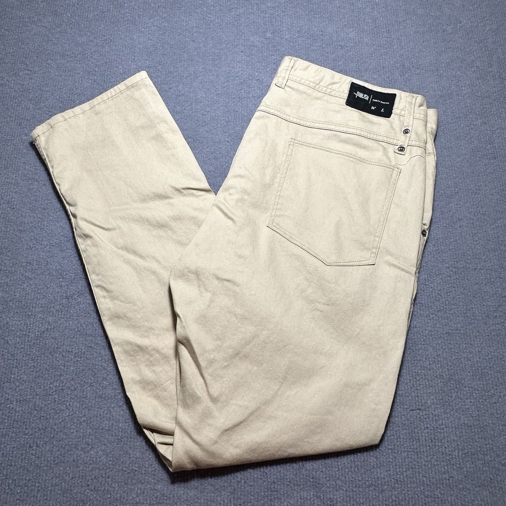 Publish Brand‎ Pants Mens 38x31 Index Ankle Bottoms Flat Front Khaki Classic